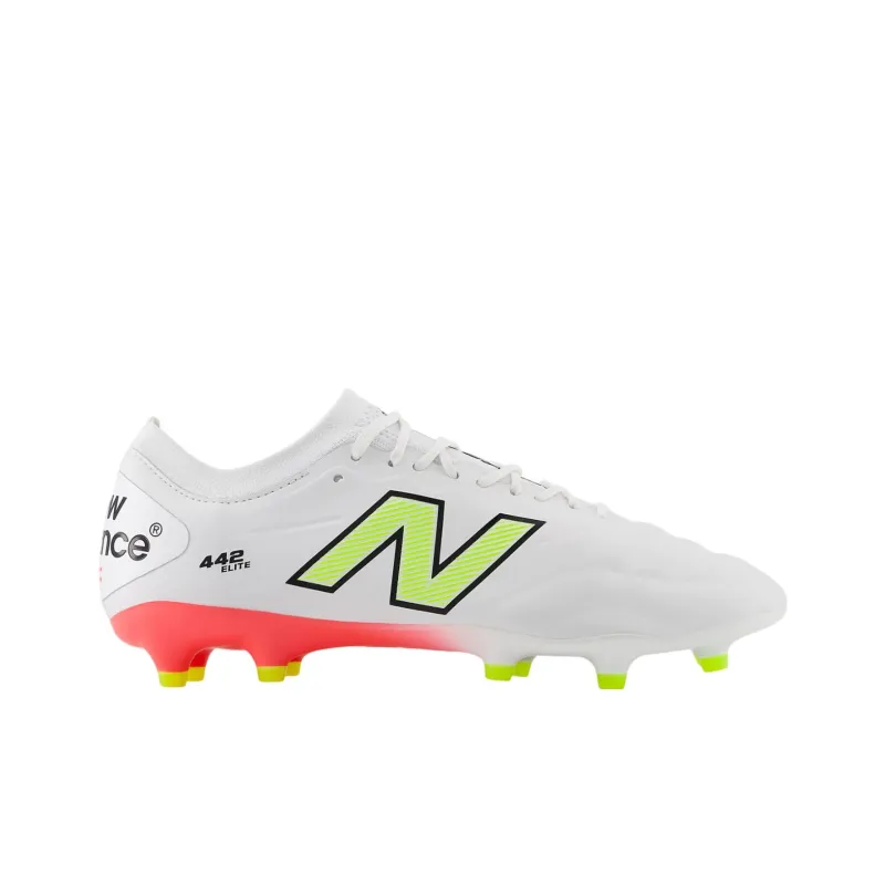 New Balance 442 Elite Fg V2 White Energy Red Hi Lite-1