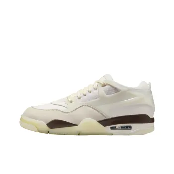 Jordan Air Jordan 4 Cushioning, Wear Resistant Low Top Casual Shoes Men's Ecru