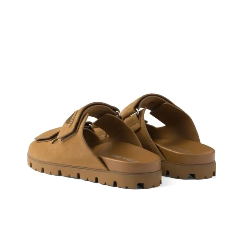 PRADA Slip Resistant Slide Slippers Men's Umber-3