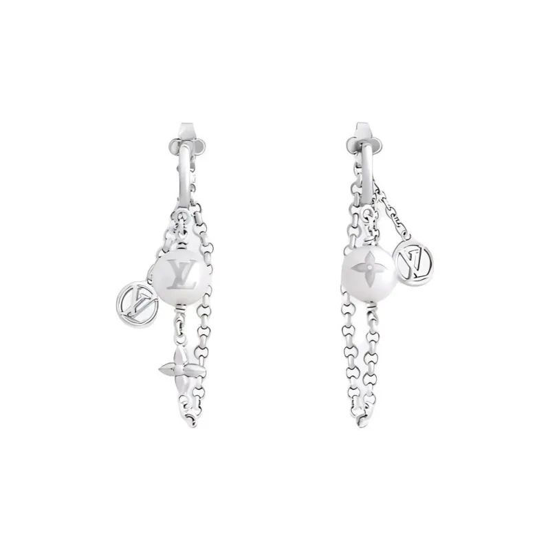 LOUIS VUITTON Lv Mix Chains Earrings-2