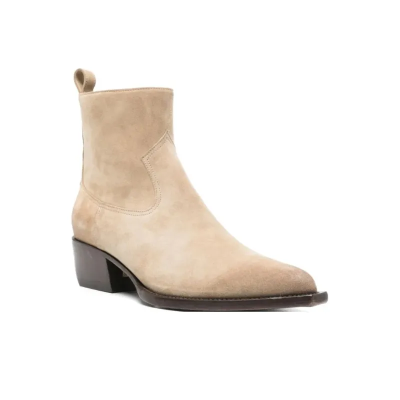 Golden Goose Ankle Boots 4.5cm Men's Light Beige-2
