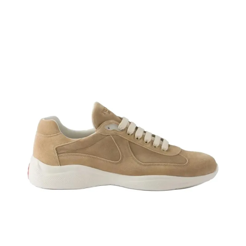 PRADA America's Cup Low Top Casual Shoes Men's Light Beige-1