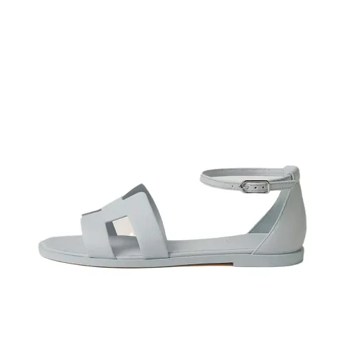 HERMES Santorini One Strap Sandals Women's Blue
