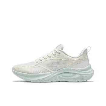 Erke Meteor Slip Resistant Cushioning And Breathable Low Top Casual Running Shoes Women's Beige Green