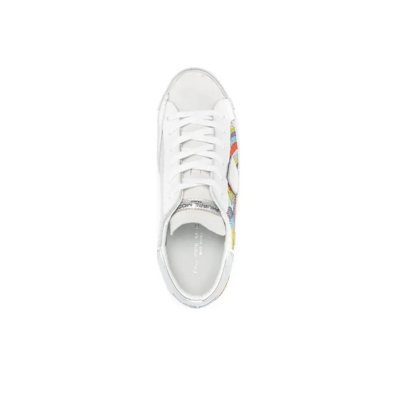 PHILIPPE MODEL Prs Low Top Skateboard Shoes Unisex Silver-3