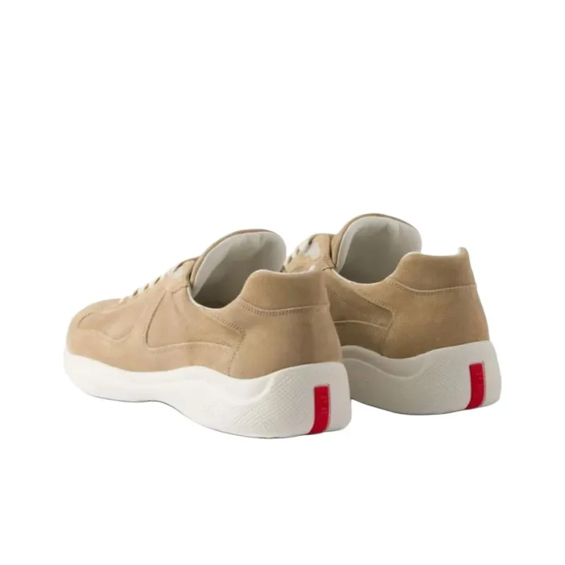 PRADA America's Cup Low Top Casual Shoes Men's Light Beige-3