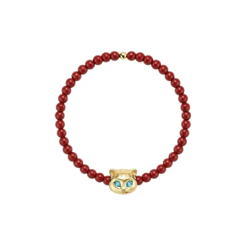 BABAMA Cinnabar Beaded Bracelet Cute Tiger Unisex