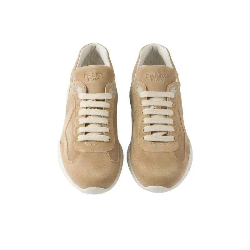 PRADA America's Cup Low Top Casual Shoes Men's Light Beige-4