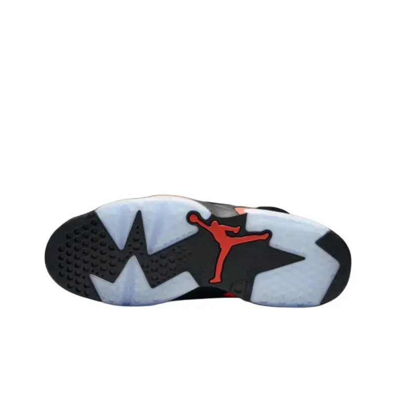 Jordan Air Jordan 6 Anti Slip Wear Resistant High Top Vintage Basketball Shoes Unisex Black-3