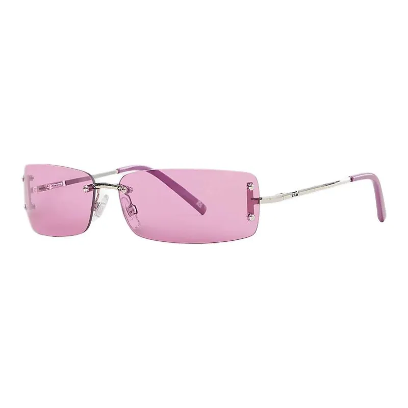 Vans Polyester Carbonate Copper-Nickel Alloy Rectangular Sunglasses Unisex Silver-0