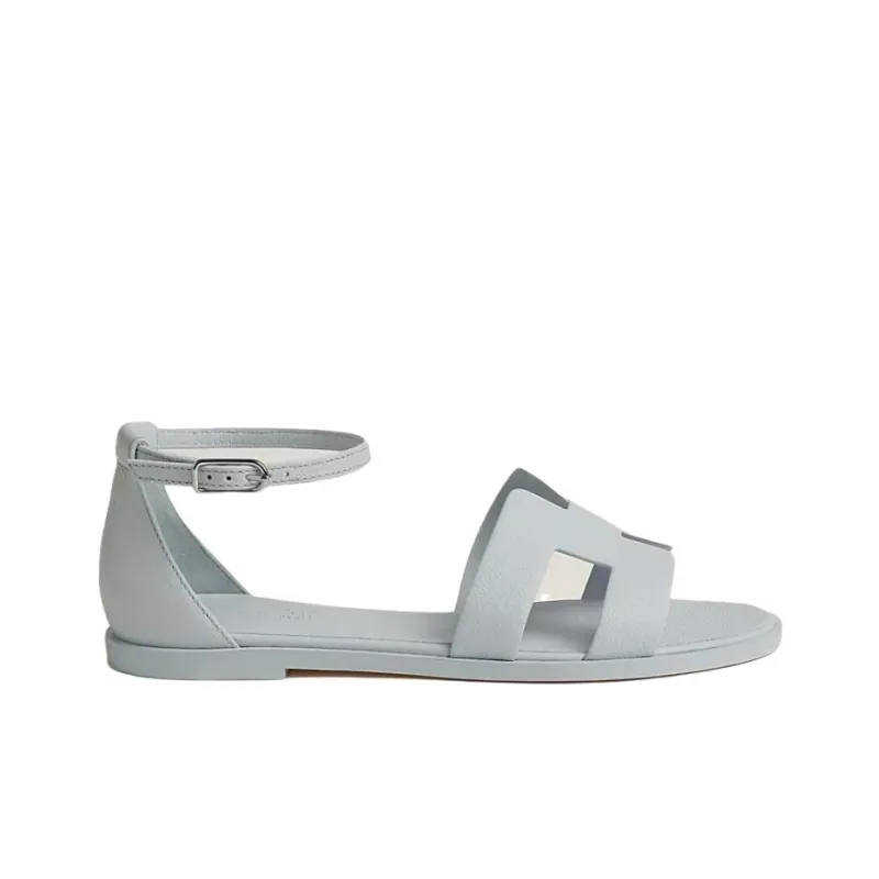 HERMES Santorini One Strap Sandals Women's Blue-1