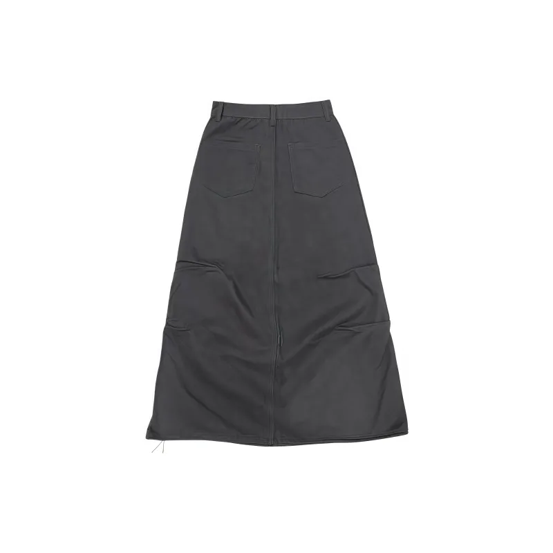 KYKW Casual Long Skirts Women's Gray-1