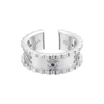 BABAMA White Gold Plated Copper Rings Unisex