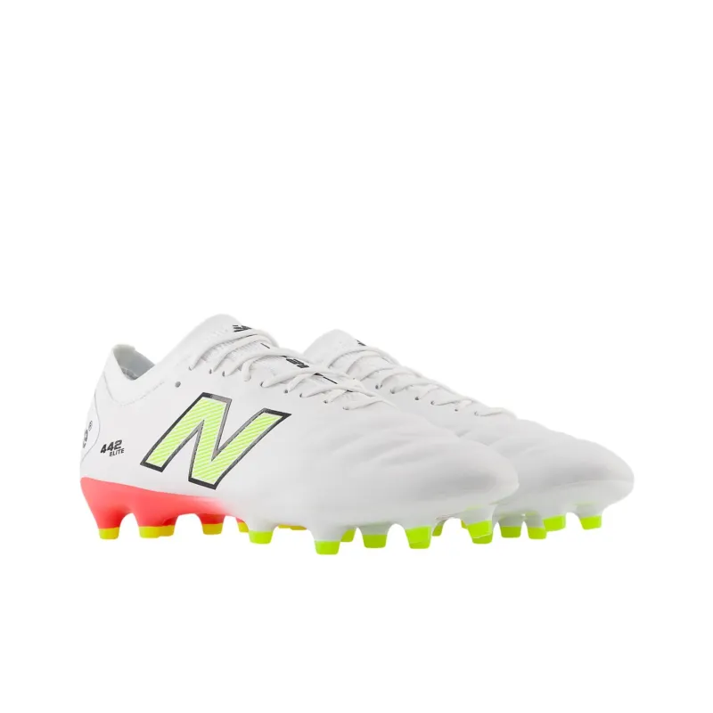 New Balance 442 Elite Fg V2 White Energy Red Hi Lite-2