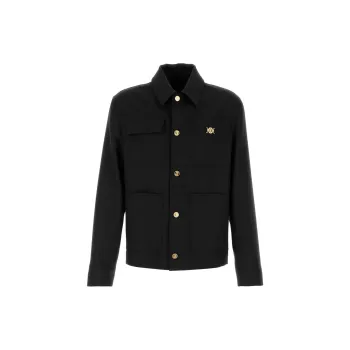 VERSACE Medusa Plaque Button Up Jacket