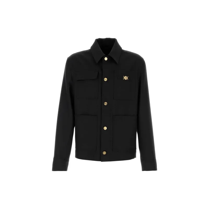 VERSACE Medusa Plaque Button Up Jacket-0