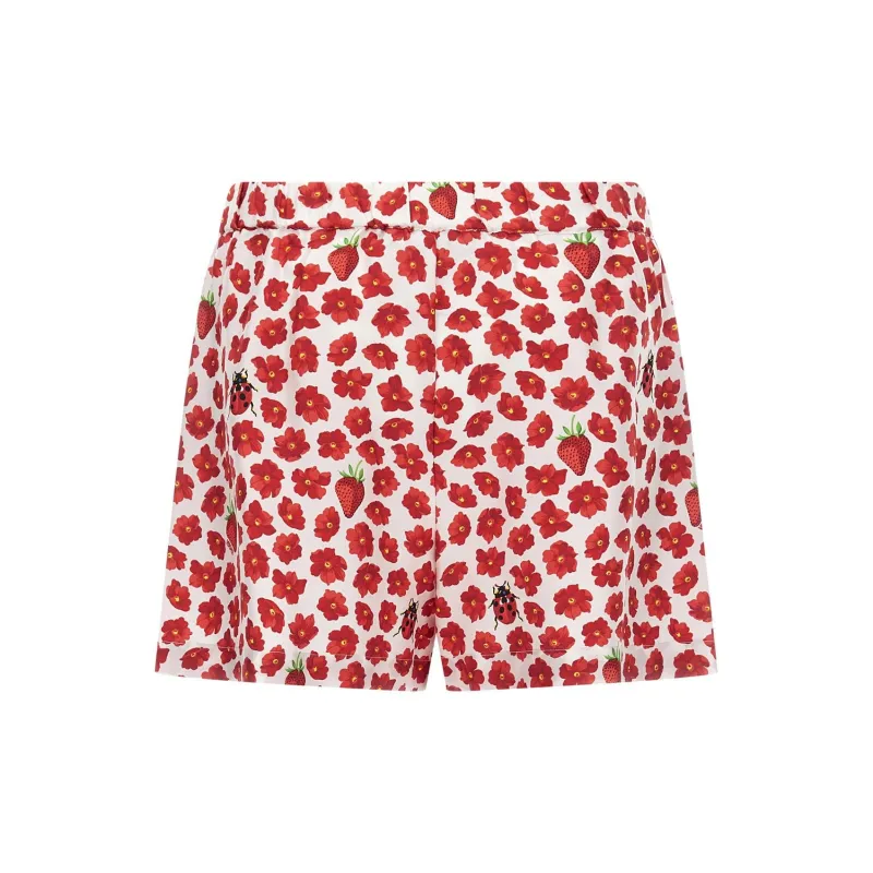 VERSACE Floral Printed Elasticated Waistband Shorts-1