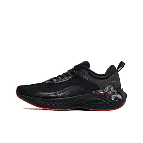 361° E Toughness 2.0 Anti Slip And Wear Resistant Lightweight Low Top Sprint Running Shoes Men's Black