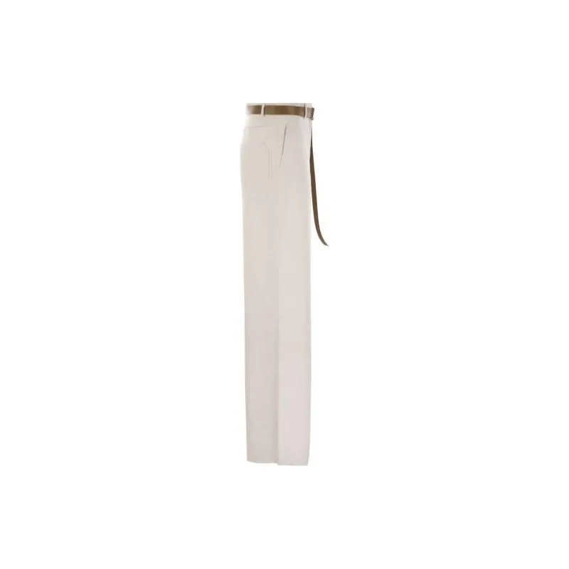 MaxMara Studio Murge Belted Wide Leg Trousers-2