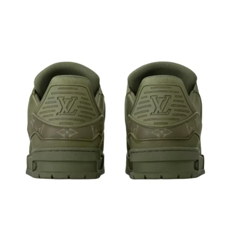 LOUIS VUITTON Trainer Low-Top Skateboard Shoes Unisex Green-4