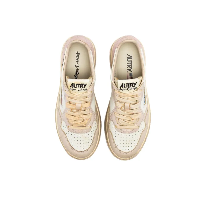 AUTRY Medalist Low-Top Skateboard Shoes Women's White Pink-2