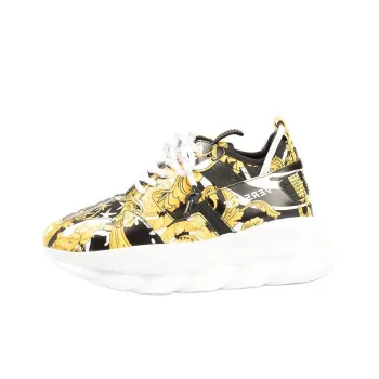 VERSACE Chain Reaction Low Top Casual Shoes 3.5cm Women's Yellow