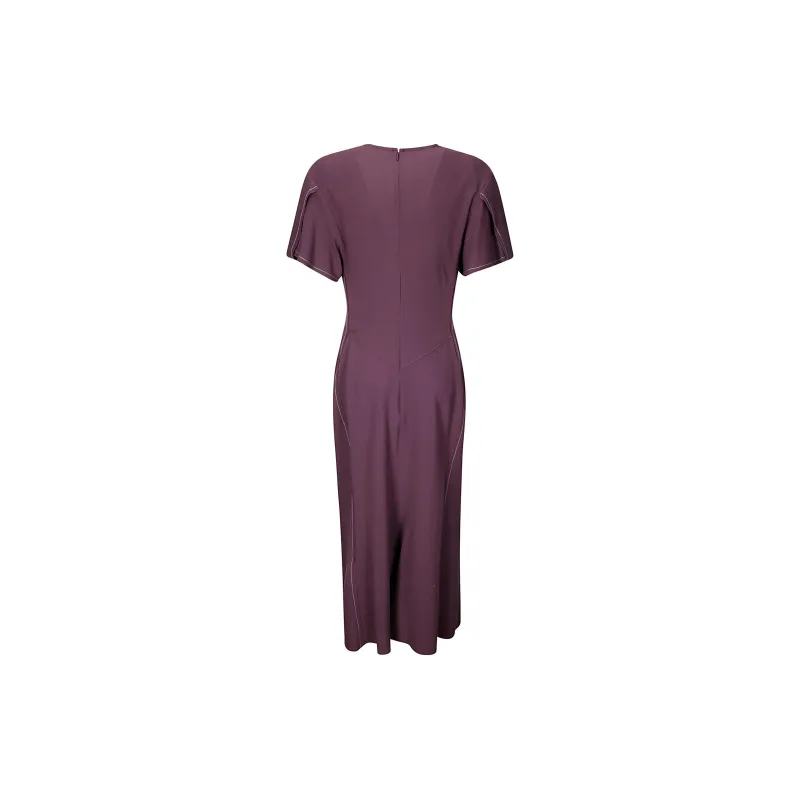 Victoria Beckham Long Sleeve Tie Front Gown-1