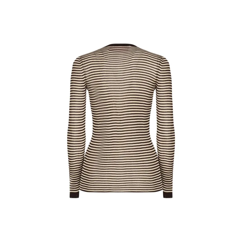 Valentino Striped Crewneck Knitted T Shirt-1