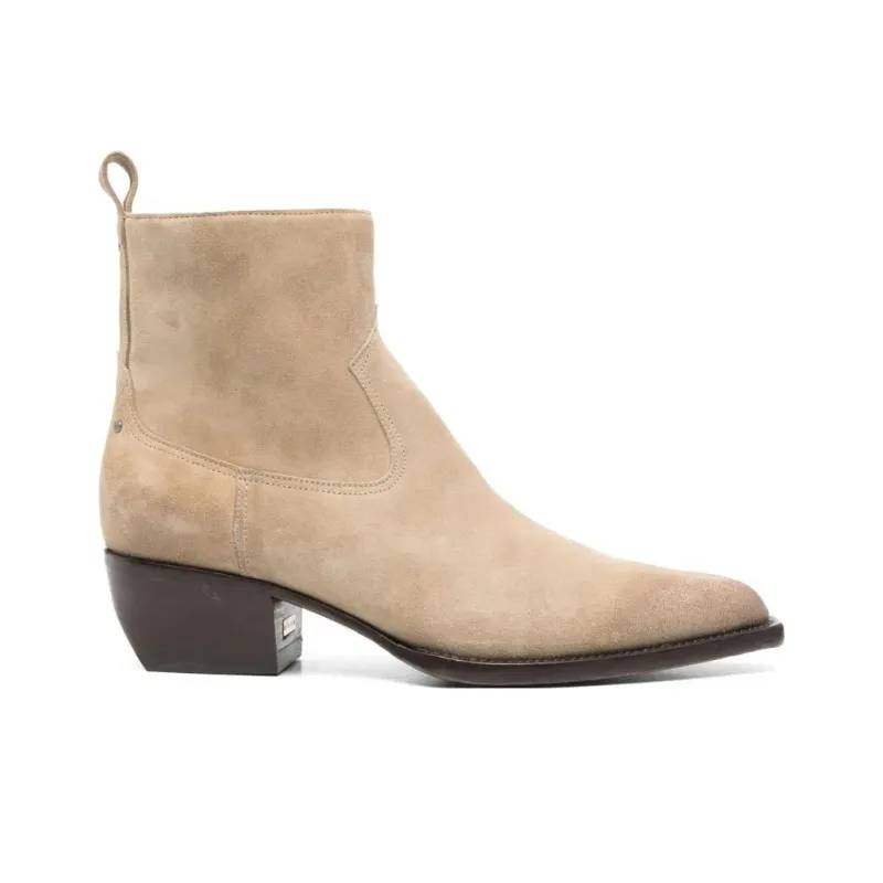 Golden Goose Ankle Boots 4.5cm Men's Light Beige-1