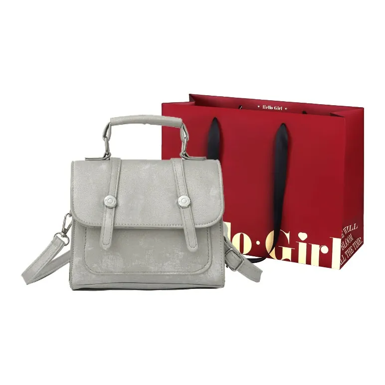 GOX PU Shoulder Bag, Crossbody Bag, Handbag Regular Women's White/Black/Silver/Pink-11