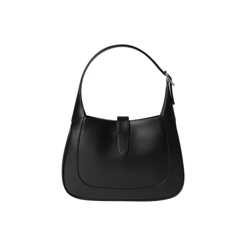 GUCCI Jackie 1961 Leather Handbag Shoulder Bag Small Size Women's Black-4