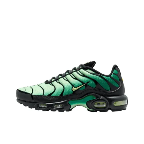Nike Air Max Plus Slip Resistant Cushioning Low Top Casual Shoes Unisex Green Black