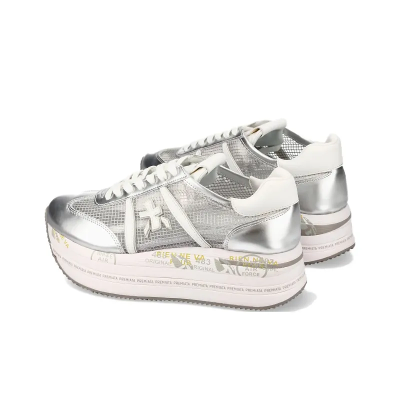 PREMIATA Low Top Casual Shoes Women's Silver-3