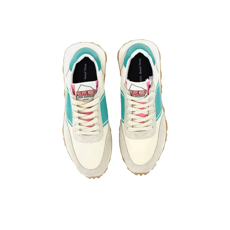 PHILIPPE MODEL Tour Low Top Casual Shoes Women's Cream Green-4