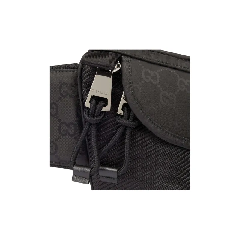 GUCCI Nylon Fanny Pack Trumpets Men's Black-5