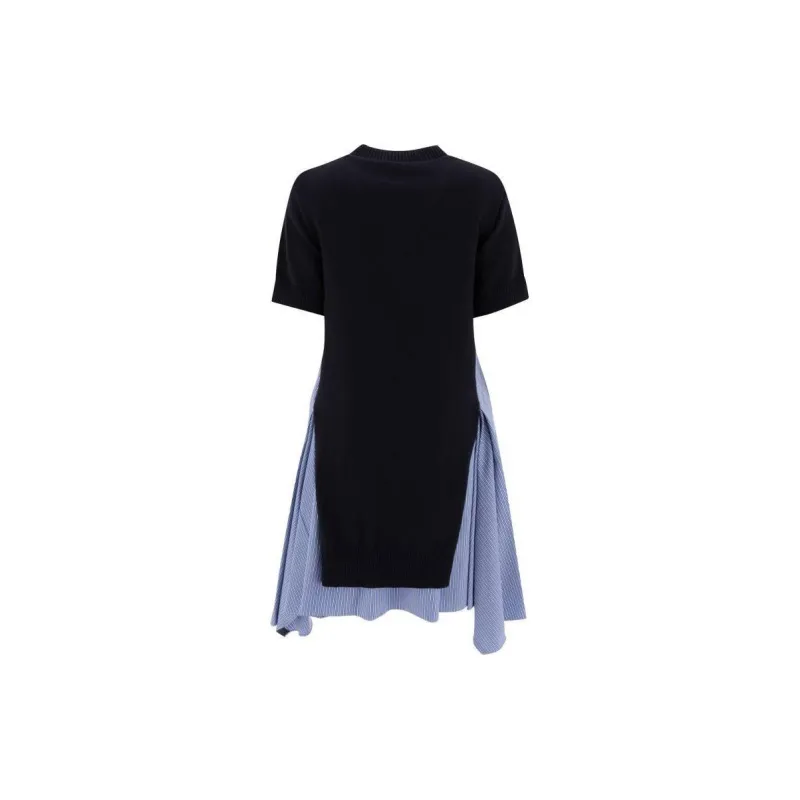 Sacai Striped panel Midi Dress-1