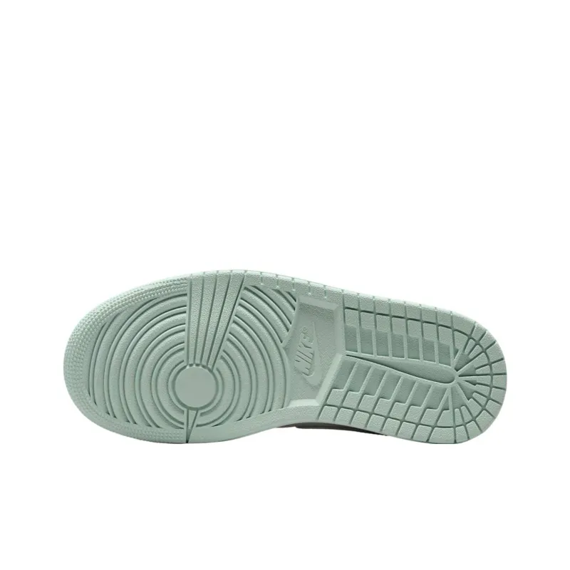 Jordan Air Jordan 1 Cushioning Wear-Resistant Mid-Top Vintage Basketball Shoes Women's Gray Green-5