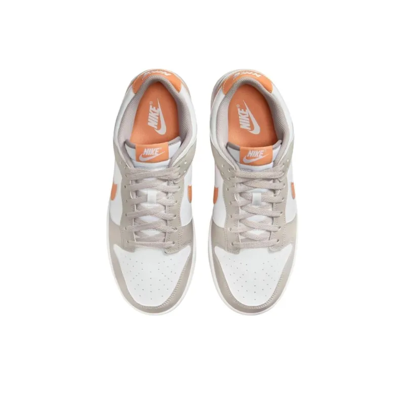 Nike Dunk Anti Slip Wear Resistant Low Top Skateboard Shoes Men's Gray Orange-3