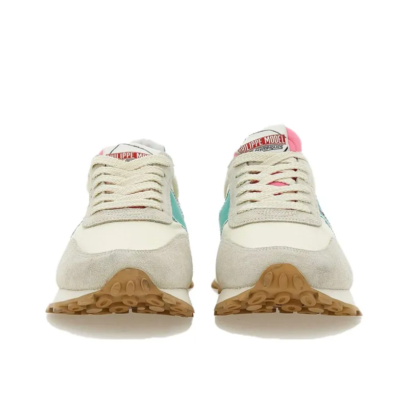 PHILIPPE MODEL Tour Low Top Casual Shoes Women's Cream Green-3