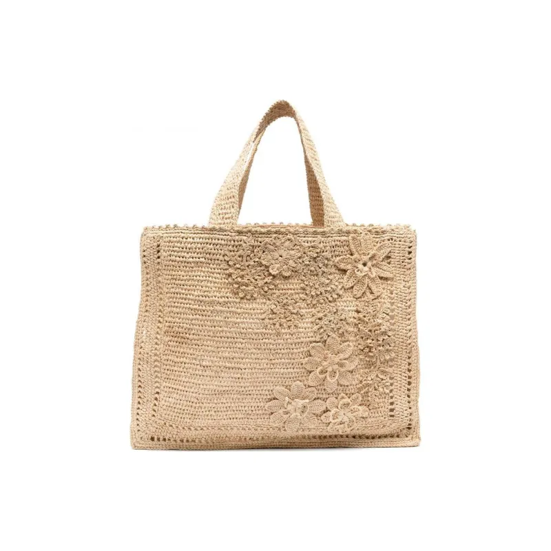 Zimmermann Raffia Tote Bag Shopping Bag Handbag Women's Natural-0