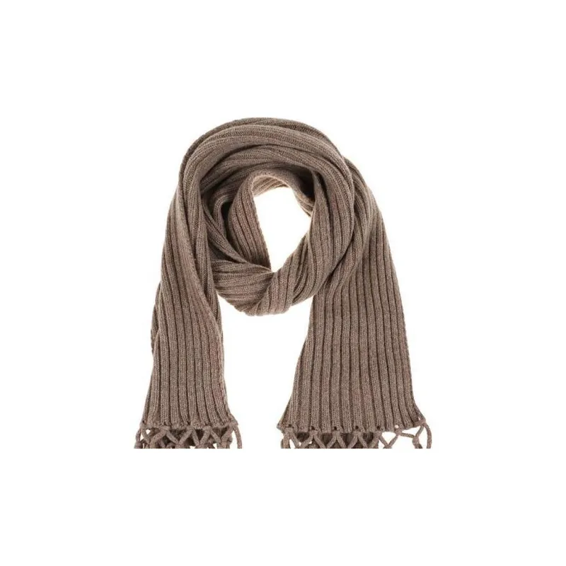 WEEKEND MaxMara Wool Knit Scarves Women's Brown-1