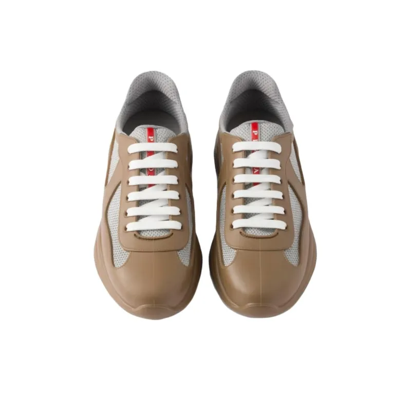 PRADA America's Cup Low-Top Casual Shoes Unisex Tea Brown-4