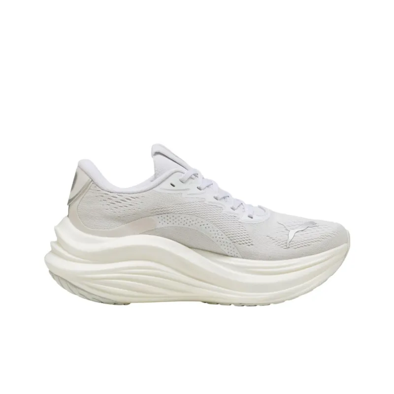 PUMA MagMax NITRO™ Cushioning Breathable Low-Top Running Shoes Women's Silver White-1