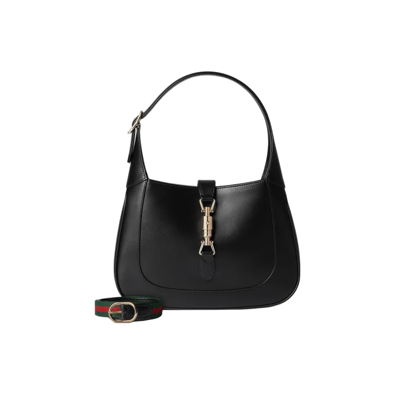 GUCCI Jackie 1961 Leather Handbag Shoulder Bag Small Size Women's Black-1