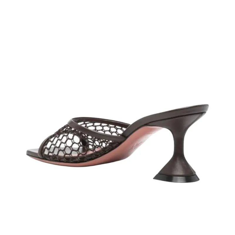 AMINA MUADDI 65mm Fishnet Sandals Women's-3