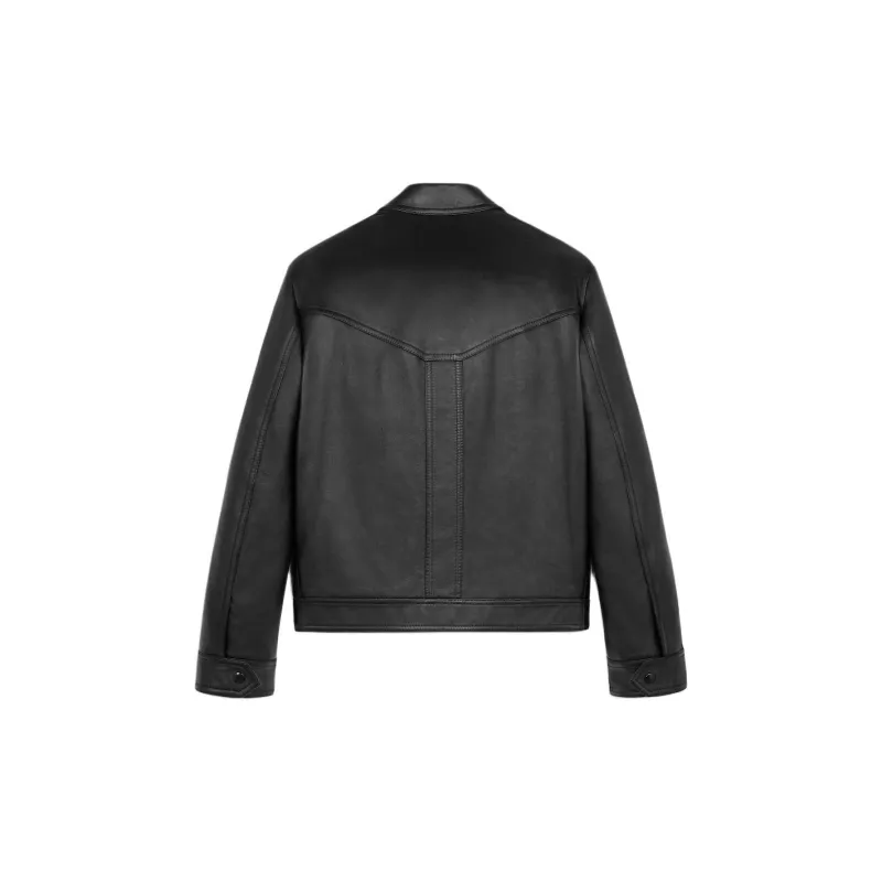 CELINE Loose Blouson Jacket In Soft Lambskin-1