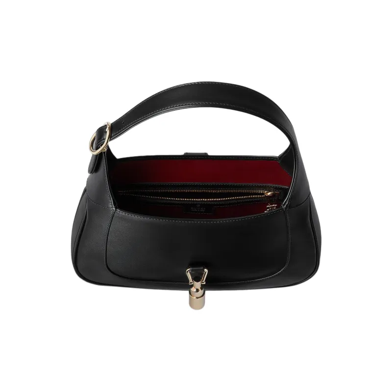 GUCCI Jackie 1961 Leather Handbag Shoulder Bag Small Size Women's Black-5