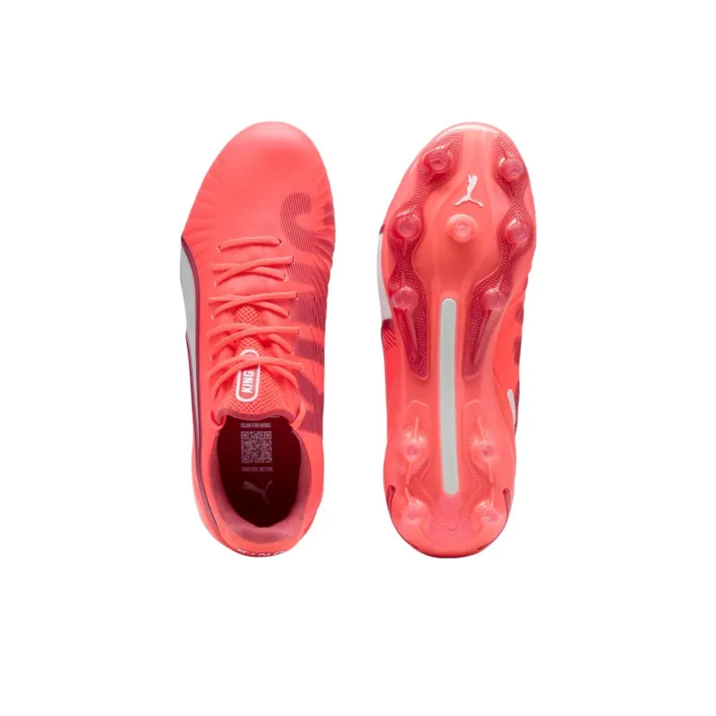 PUMA King Ultimate Anti Slip Wear Resistant Soccer Shoes Women's Red-3