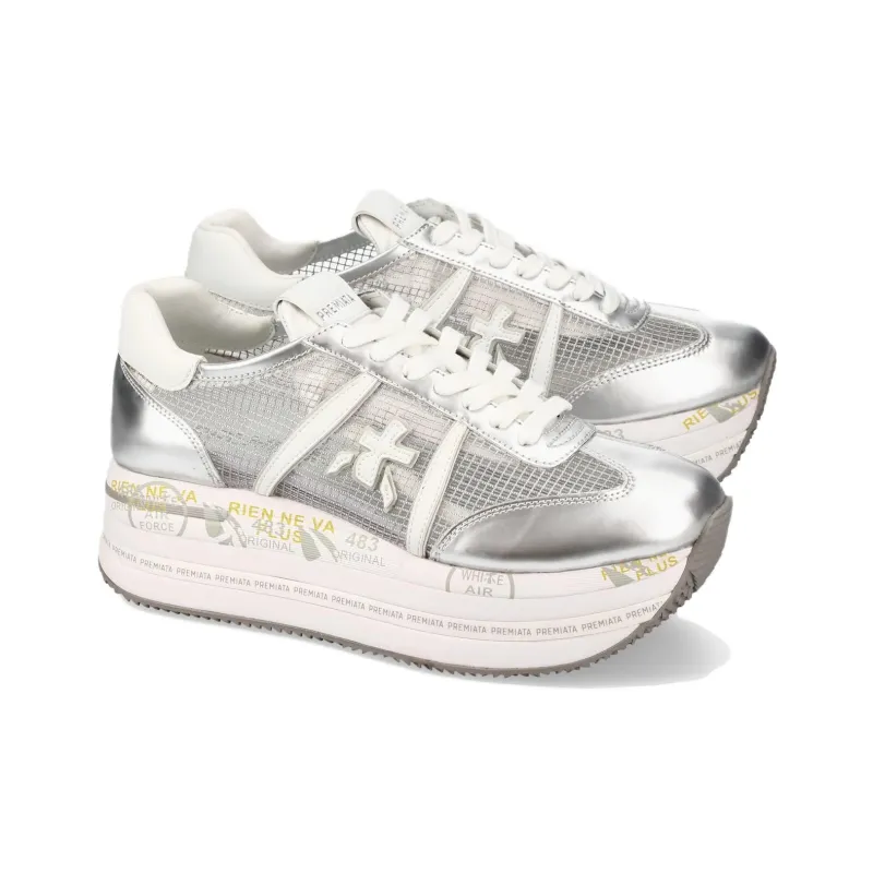 PREMIATA Low Top Casual Shoes Women's Silver-2