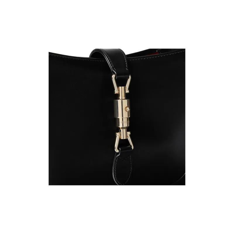 GUCCI Jackie 1961 Leather Handbag Shoulder Bag Small Size Women's Black-6